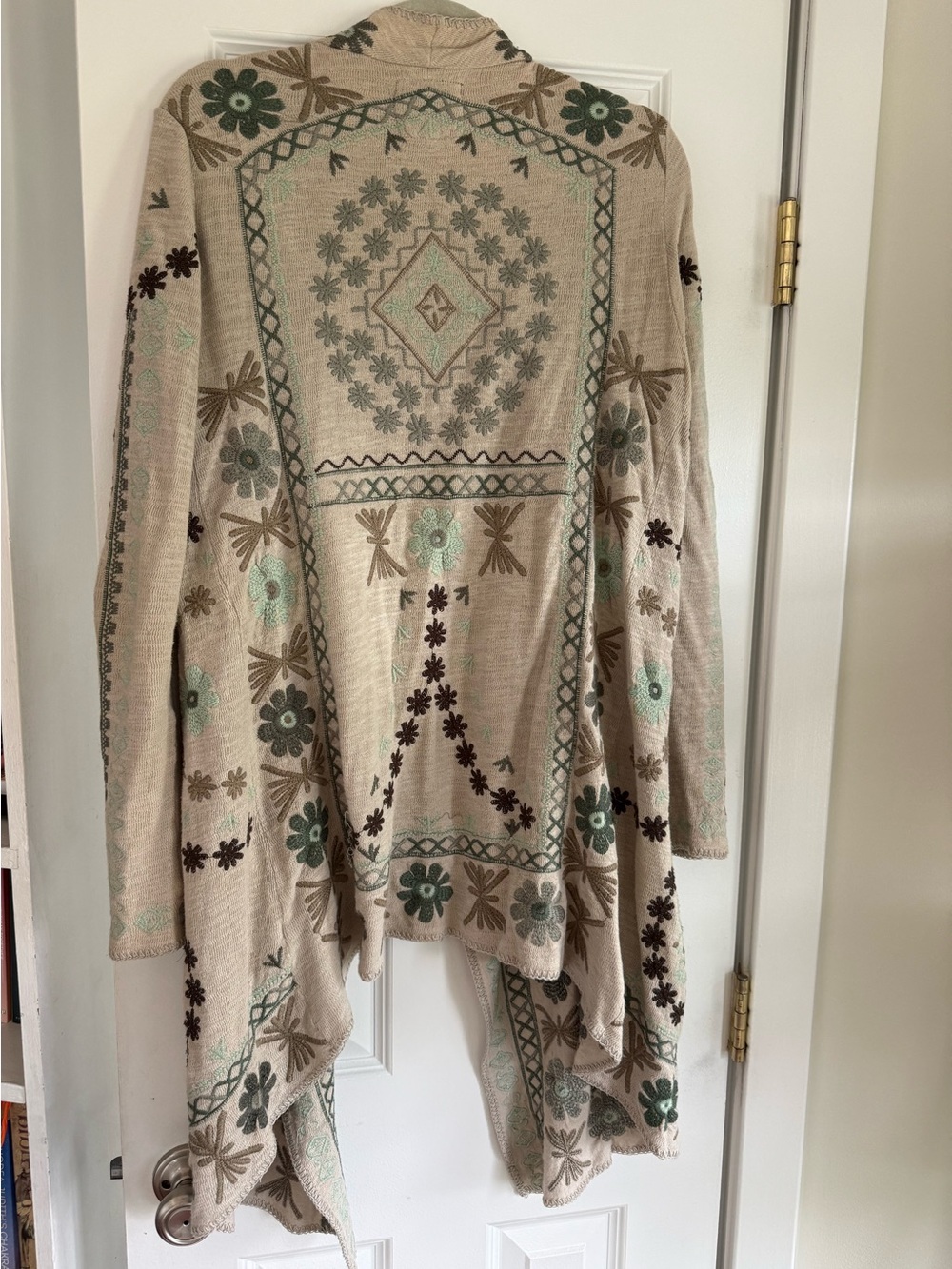 Johnny Was BIYA  Embroidered Open-Front Cardigan S - Picture 3 of 4